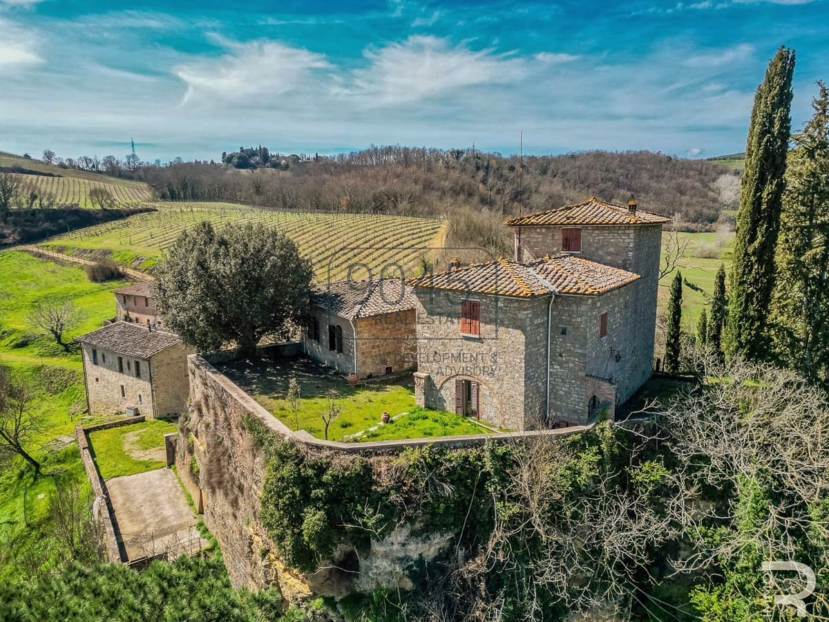 Historic castle with 61 hectares of vineyards and farmland in Chianti, Tuscany in Poggibonsi, property offered by 9045 REAL ESTATE