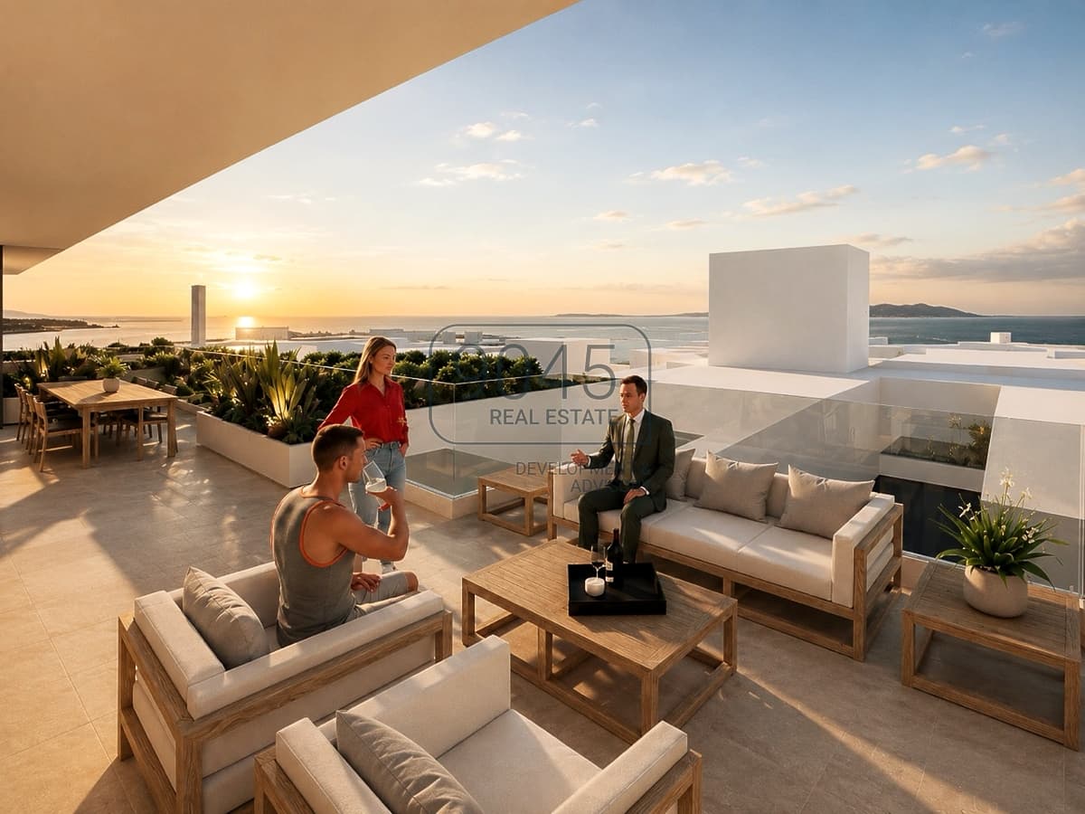 Exclusive duplex penthouse with a 145 m² panoramic terrace in Alghero, Sardinia in Alghero, property offered by 9045 REAL ESTATE